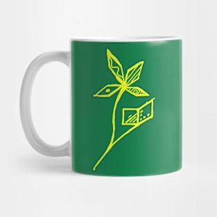 Telkin Flower Yellow on Green Mug